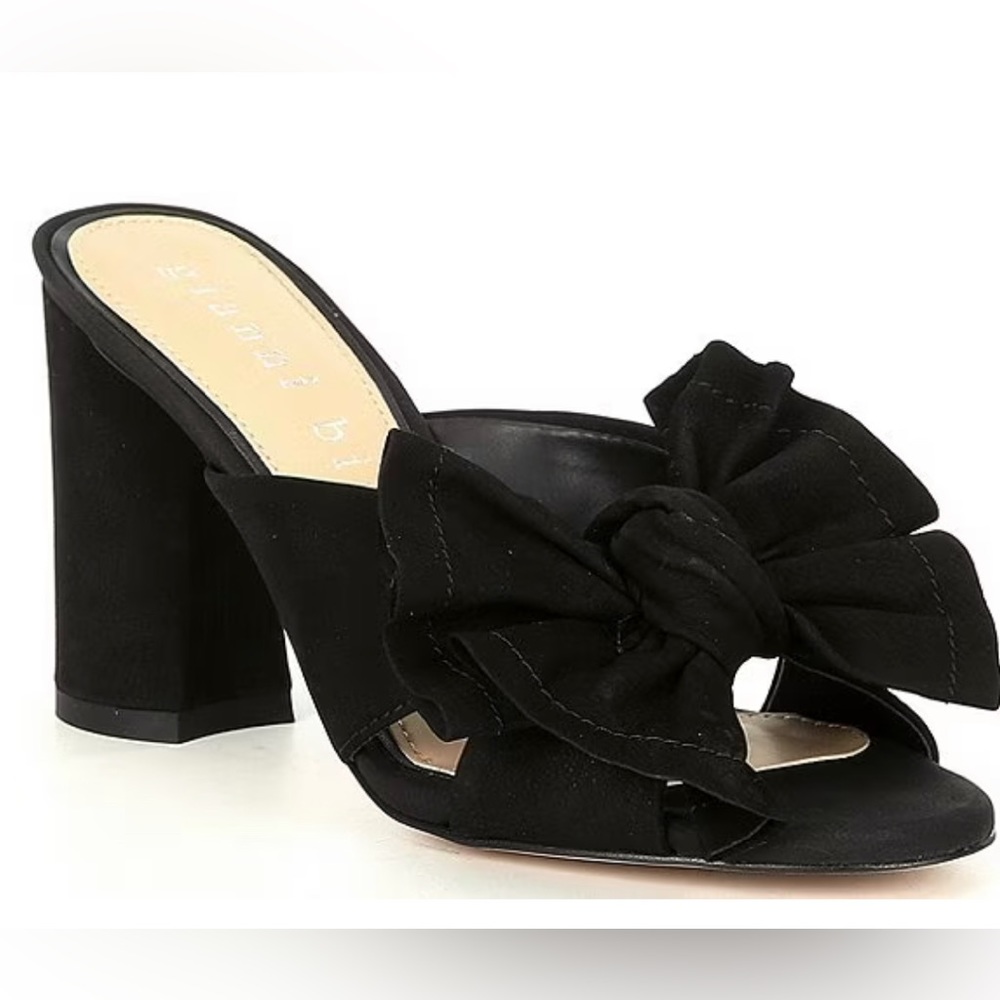 Gianni Bini Keily Suede Bow Block Heel Sandals